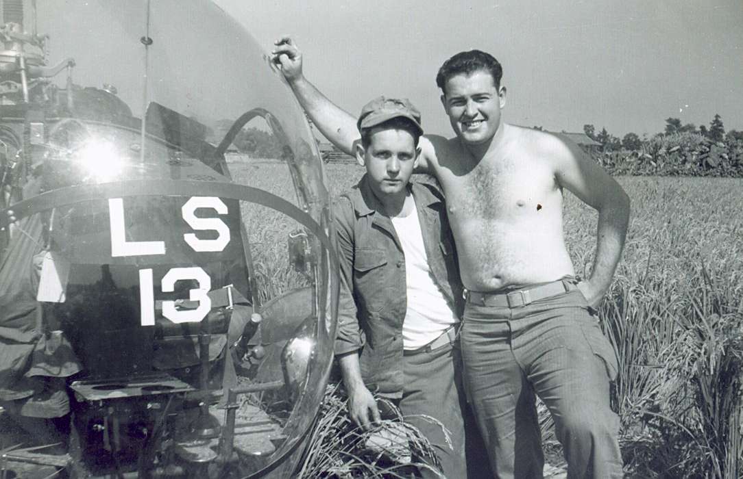 Portraits - Group, Military and Veterans, history of Iowa, helicopter, Iowa History, Korea, Motorized Vehicles, Iowa, Bemis, Amy