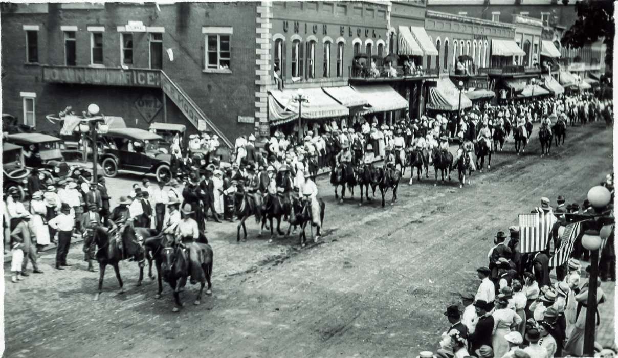 Businesses and Factories, Animals, car, storefront, Iowa History, Iowa, Anamosa Library & Learning Center, Anamosa, IA, horse, Entertainment, Main Streets & Town Squares, history of Iowa