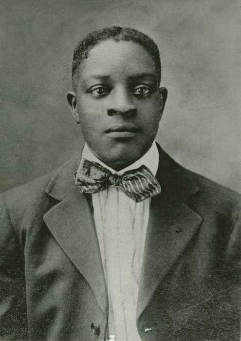 bowtie, history of Iowa, Cook, Mike, Iowa, Portraits - Individual, african american, People of Color, Iowa History, Water Valley, MS