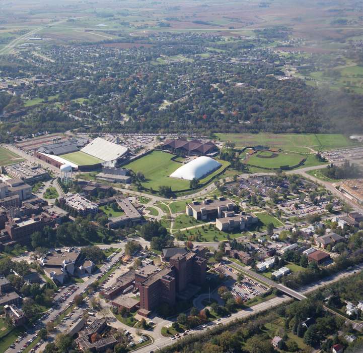 stadium, Cities and Towns, Iowa History, Iowa, Clinton Public Library, Iowa City, IA, Aerial Shots, Hospitals, history of Iowa