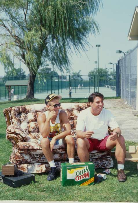 couch, soda, Iowa, sunglasses, UNI Special Collections & University Archives, Schools and Education, Leisure, uni, university of northern iowa, history of Iowa, tennis court, Sports, Cedar Falls, IA, tree, Iowa History, pop