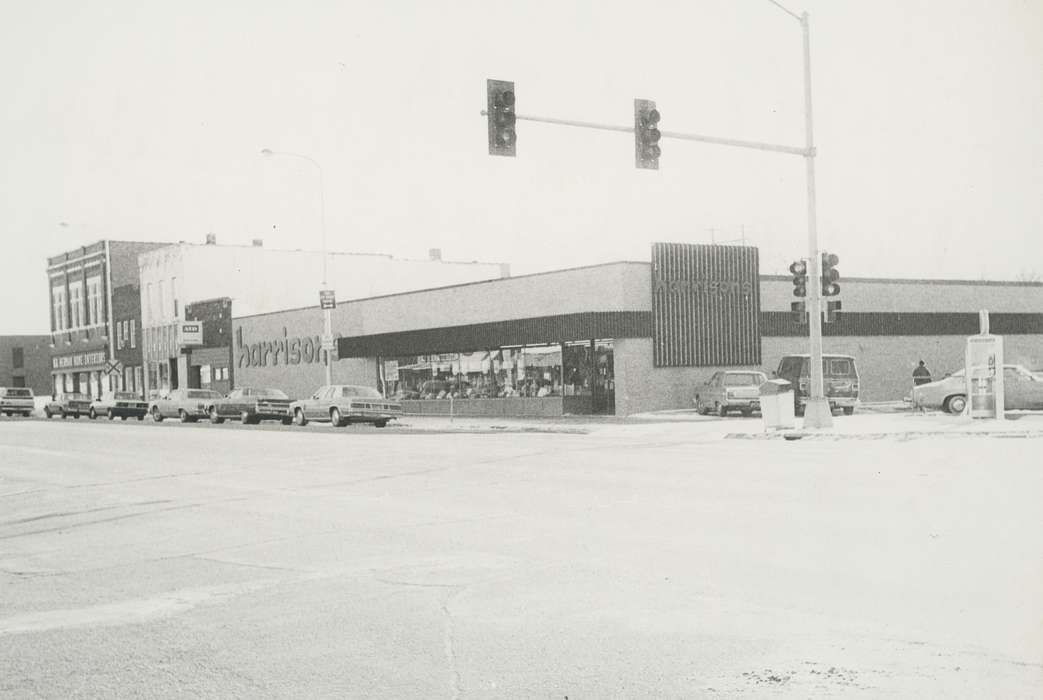 history of Iowa, Businesses and Factories, Waverly, IA, Waverly Public Library, Main Streets & Town Squares, mainstreet, Iowa, Motorized Vehicles, Winter, Iowa History, Cities and Towns, general store