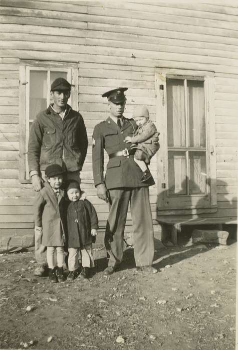 uniform, Iowa, Military and Veterans, army, Children, Lotts Creek, IA, wwii, history of Iowa, Thul, Cheryl, Iowa History