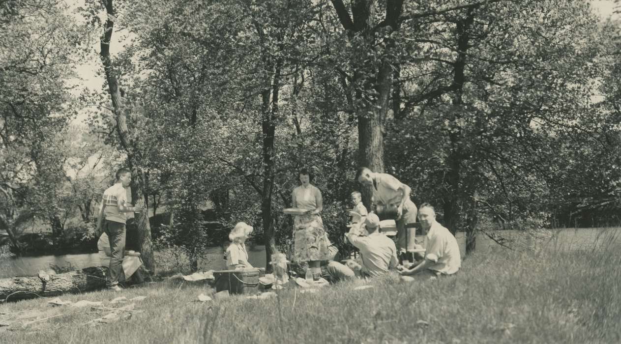 Travel, history of Iowa, picnic, McMurray, Doug, Iowa, Food and Meals, woods, picnic basket, Iowa History, stream, Hamilton County, IA