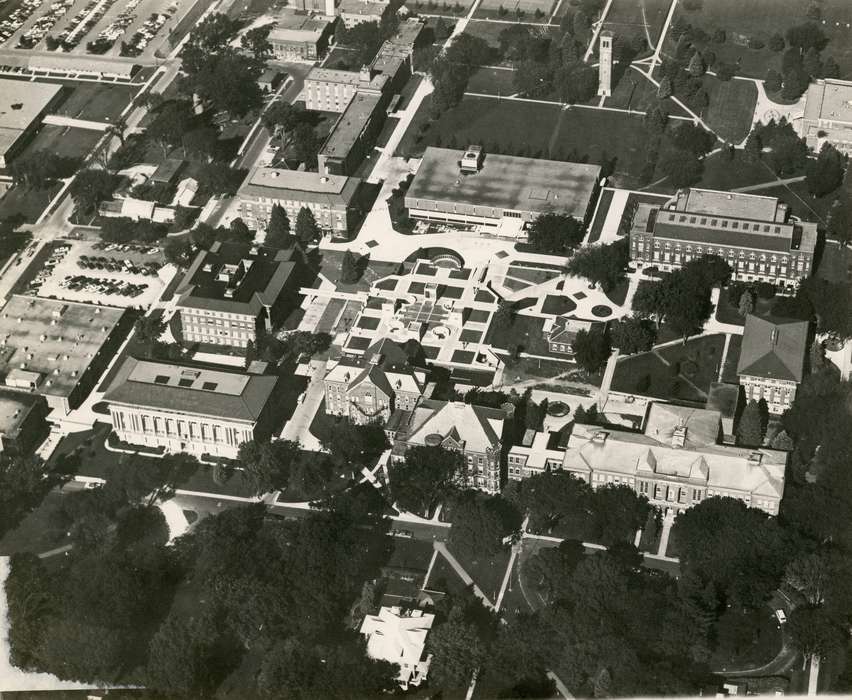 Cedar Falls, IA, history of Iowa, Iowa History, uni, Aerial Shots, UNI Special Collections & University Archives, Iowa, state college of iowa, Schools and Education, university of northern iowa