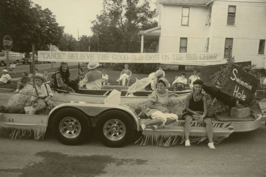 history of Iowa, Iowa History, parade, Entertainment, Waverly, IA, Fairs and Festivals, Holidays, parade float, costume, Outdoor Recreation, Iowa, Waverly Public Library