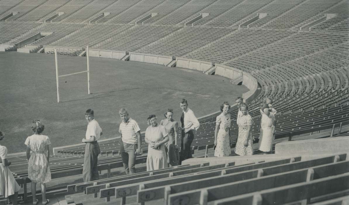 Portraits - Group, Travel, history of Iowa, Iowa History, New Haven, CT, seats, football, Iowa, Sports, dress, stadium, McMurray, Doug