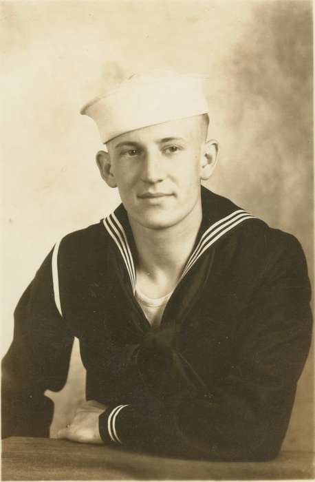 Iowa, Waterloo, IA, Military and Veterans, navy, Portraits - Individual, Mountain, Carole, man, history of Iowa, Iowa History