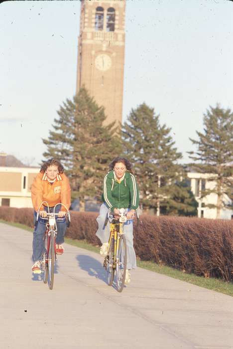 Cedar Falls, IA, campanile, history of Iowa, Iowa History, uni, bicycle, biker, UNI Special Collections & University Archives, Iowa, Outdoor Recreation, Schools and Education, university of northern iowa, bike, Leisure