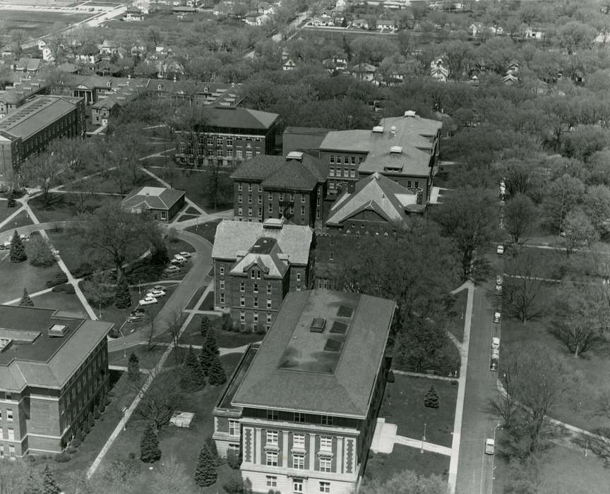 Iowa History, Iowa, Schools and Education, university of northern iowa, iowa state teachers college, uni, Aerial Shots, UNI Special Collections & University Archives, Cedar Falls, IA, history of Iowa