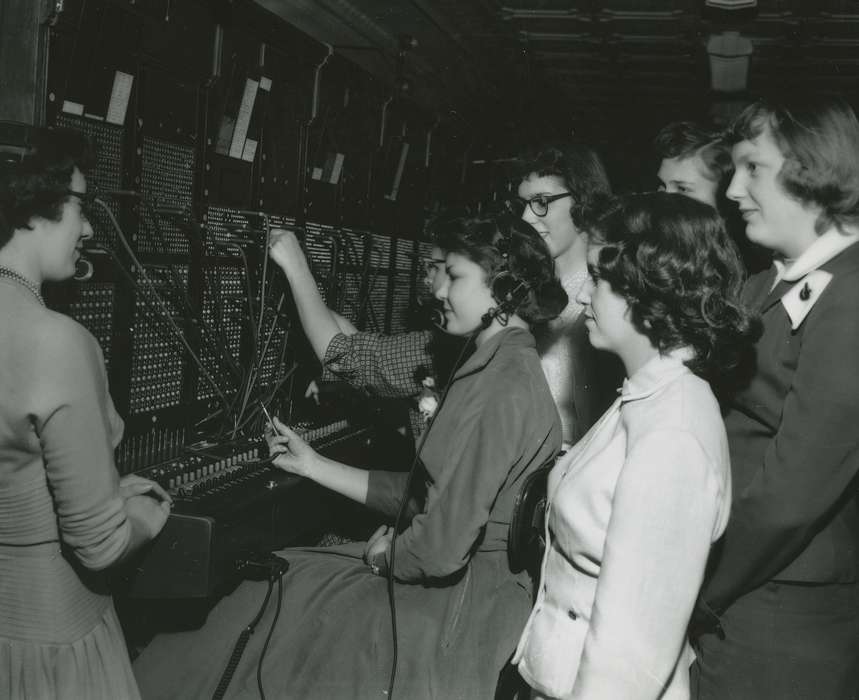 history of Iowa, Iowa History, IA, switchboard, Iowa, correct date needed, Waverly Public Library, Labor and Occupations