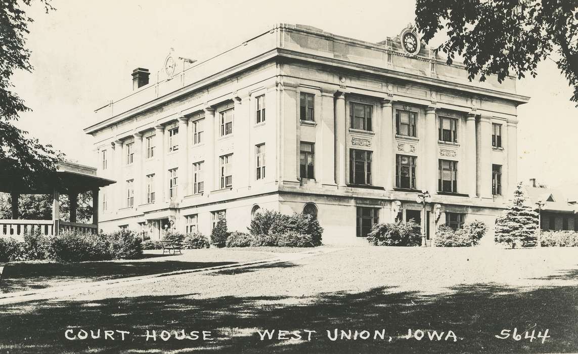 history of Iowa, postcard, court house, Iowa History, Iowa, Civic Engagement, Shaulis, Gary