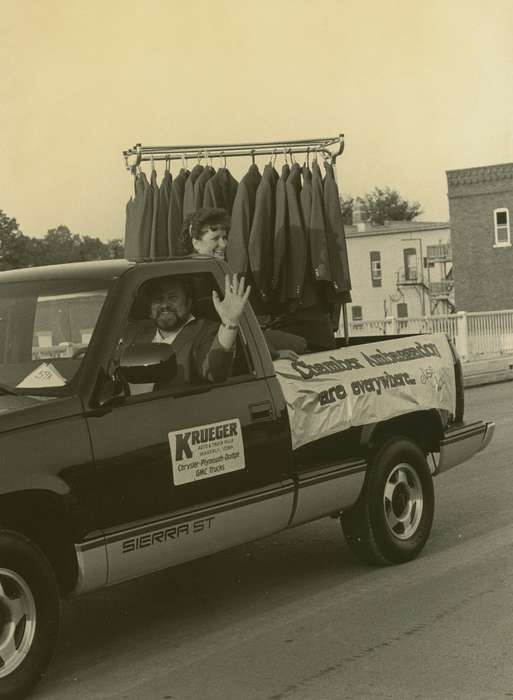 coats, history of Iowa, Iowa History, parade, Businesses and Factories, Waverly, IA, Fairs and Festivals, Holidays, Iowa, Outdoor Recreation, Waverly Public Library, Portraits - Individual