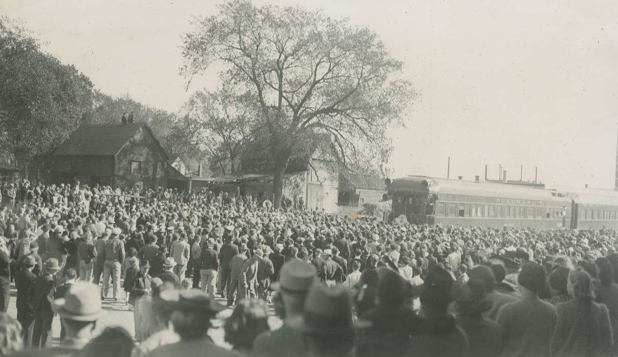 Main Streets & Town Squares, campaign, history of Iowa, Iowa History, Motorized Vehicles, Webster City, IA, Civic Engagement, crowd, Iowa, train, McMurray, Doug, Train Stations