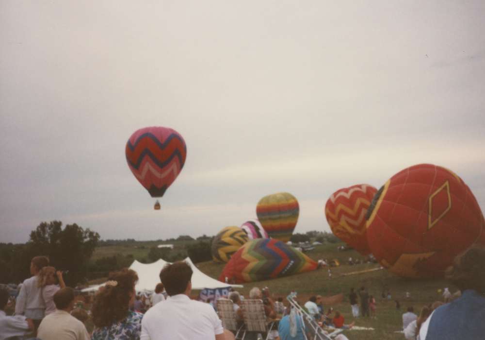 hot air balloon, Iowa History, Iowa, Boylan, Margie, Indianola, IA, Leisure, Fairs and Festivals, history of Iowa