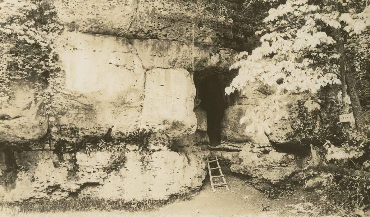 ladder, park, Iowa History, cave, Iowa, Anamosa, IA, Hatcher, Cecilia, history of Iowa, Landscapes