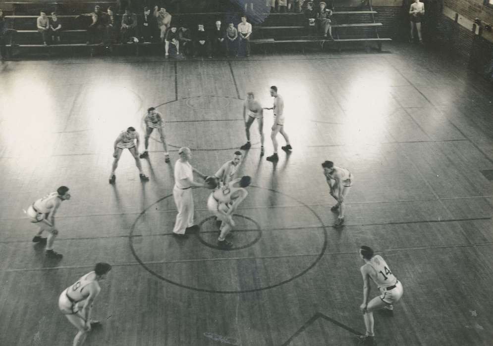 basketball team, history of Iowa, Campopiano Von Klimo, Melinda, basketball, Iowa, correct date needed, basketball court, Des Moines, IA, Sports, Iowa History, east high school