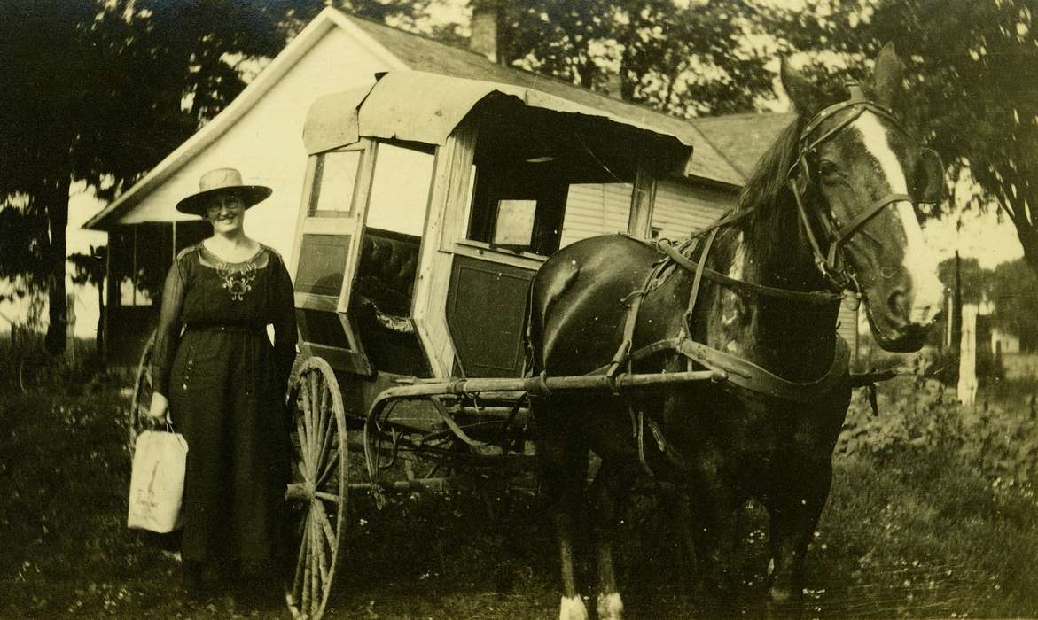 rural school, history of Iowa, hat, Animals, Schools and Education, Iowa, Portraits - Individual, University of Northern Iowa Museum, horse, Iowa History, IL, buggy