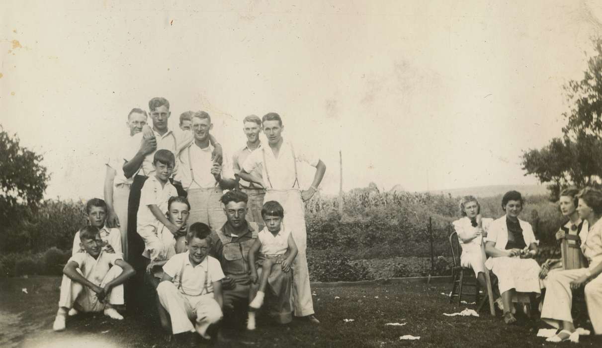Portraits - Group, history of Iowa, Iowa History, suspenders, Iowa, Stockton, IA, Knutsen, Harry & Char, Children
