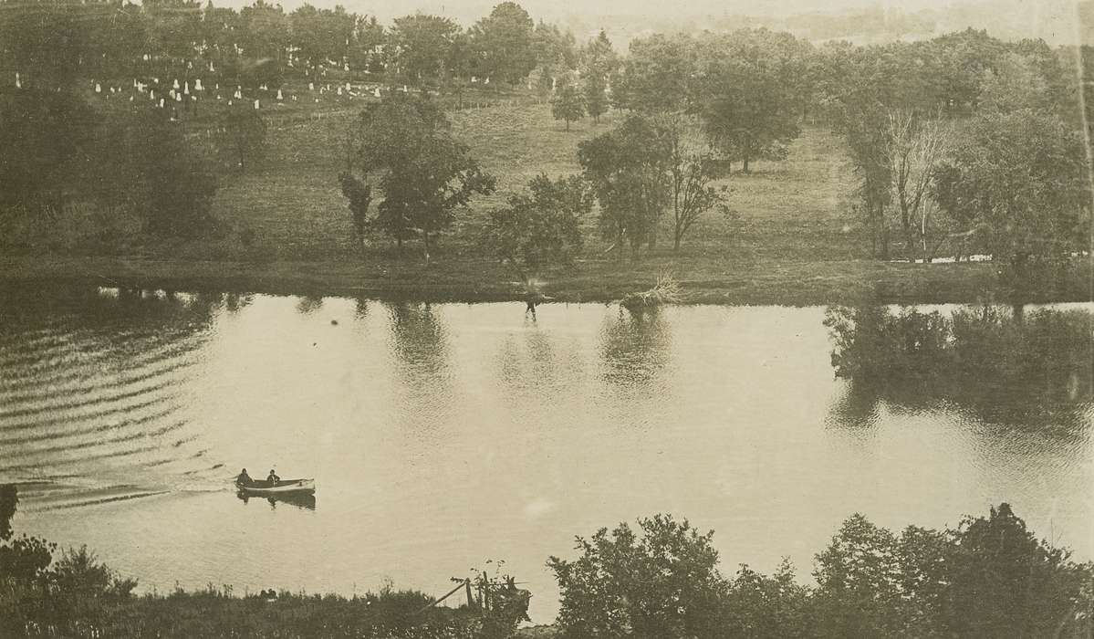 park, Cemeteries and Funerals, Iowa History, Lakes, Rivers, and Streams, Iowa, Anamosa, IA, Hatcher, Cecilia, Outdoor Recreation, boat, river, history of Iowa