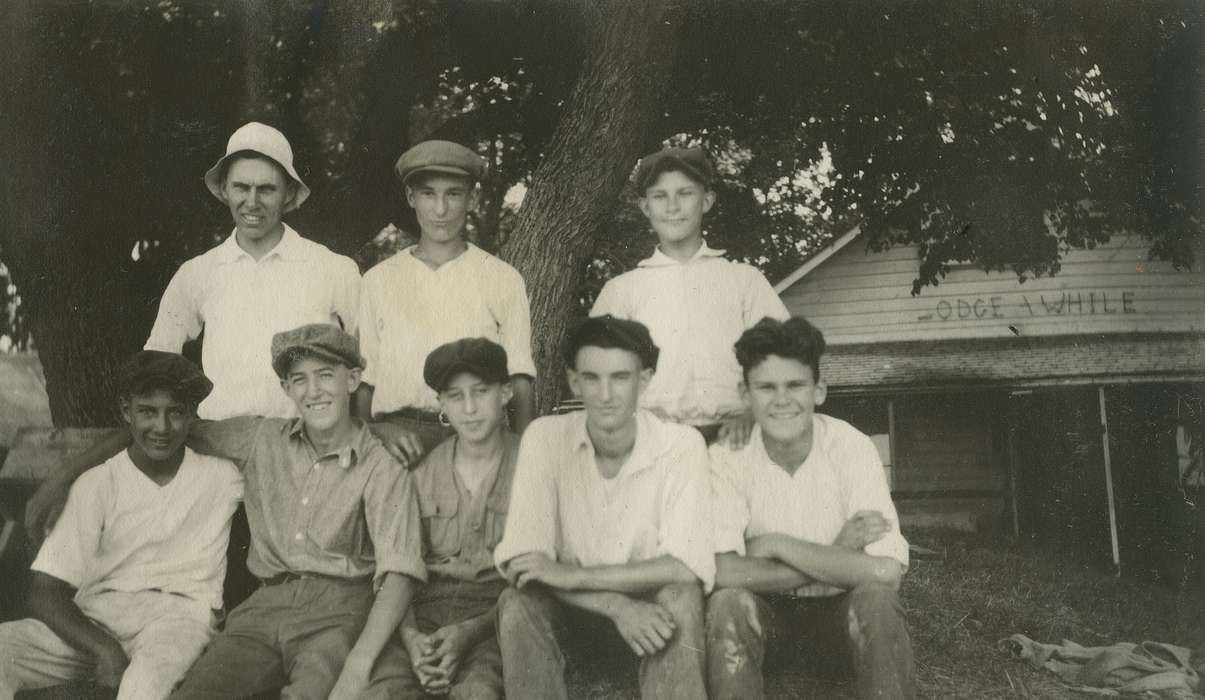 Portraits - Group, boy scouts, Clear Lake, IA, history of Iowa, Iowa History, Iowa, Outdoor Recreation, McMurray, Doug