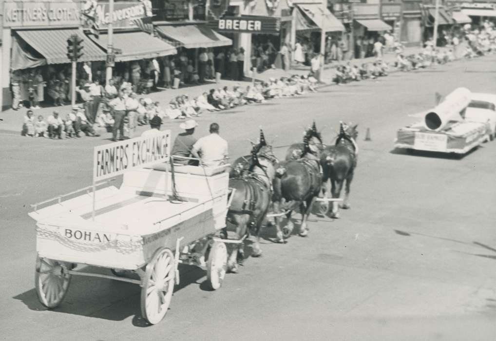 history of Iowa, Waverly Public Library, Main Streets & Town Squares, Iowa, horse, rocket, Iowa History, Cities and Towns, parade, farmers exchange, Animals, Fairs and Festivals