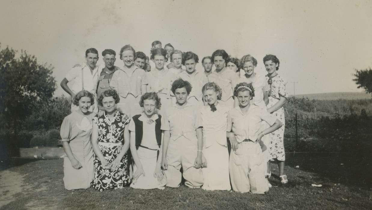 Portraits - Group, dress clothes, history of Iowa, Iowa, Iowa History, Stockton, IA, Knutsen, Harry & Char
