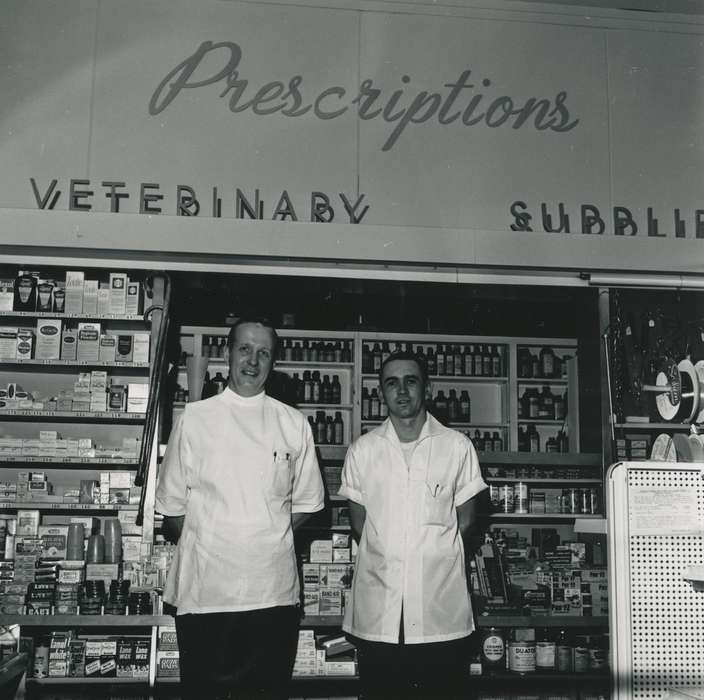 working men, pharmacy, Iowa History, history of Iowa, Businesses and Factories, Waverly, IA, Iowa, medicine, Waverly Public Library