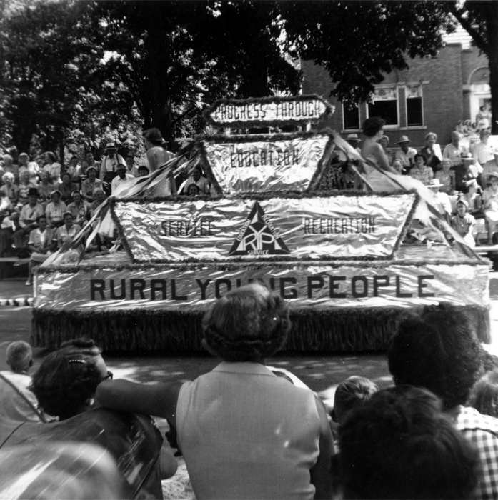 Fairs and Festivals, history of Iowa, Hagg, Regina, Algona, IA, Iowa, parade, Cities and Towns, Iowa History, float