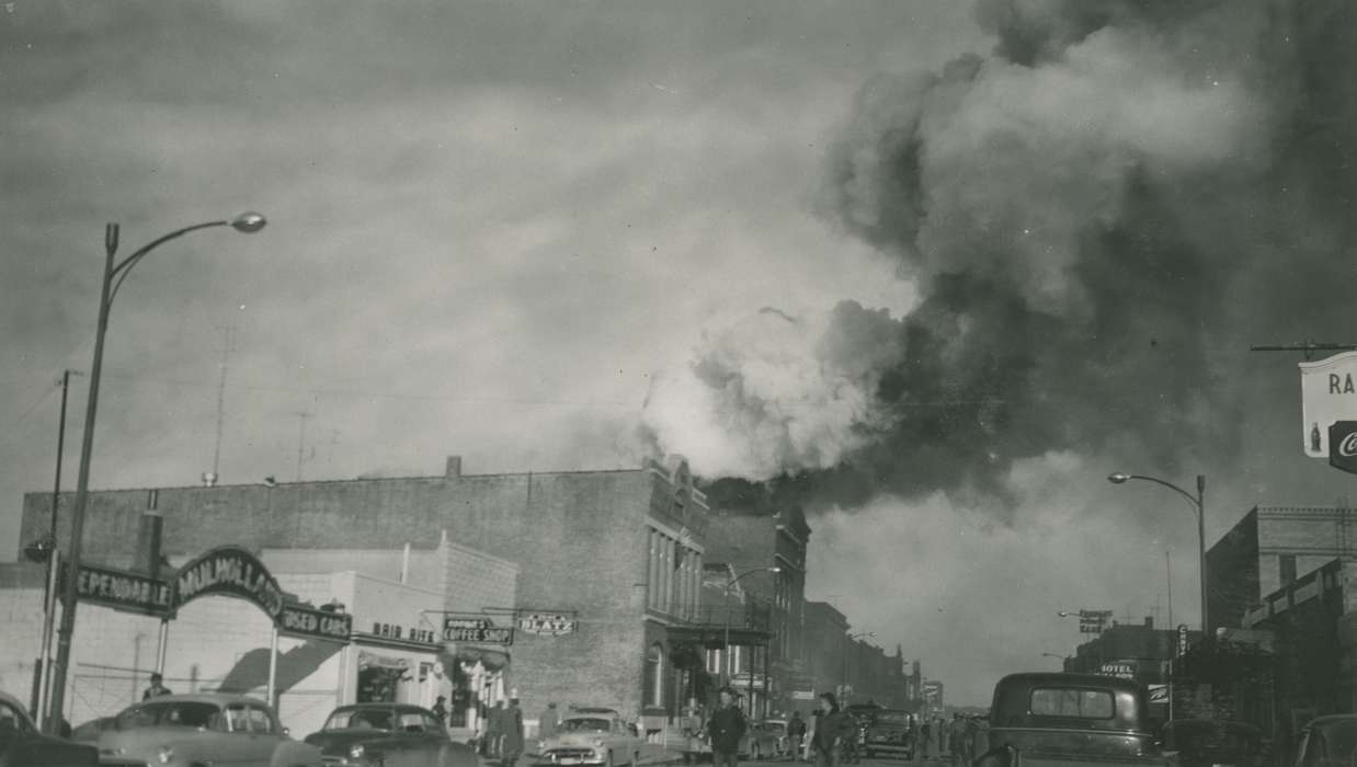 bank, Iowa, Webster City, IA, McMurray, Doug, fire, Cities and Towns, Businesses and Factories, history of Iowa, Main Streets & Town Squares, Iowa History