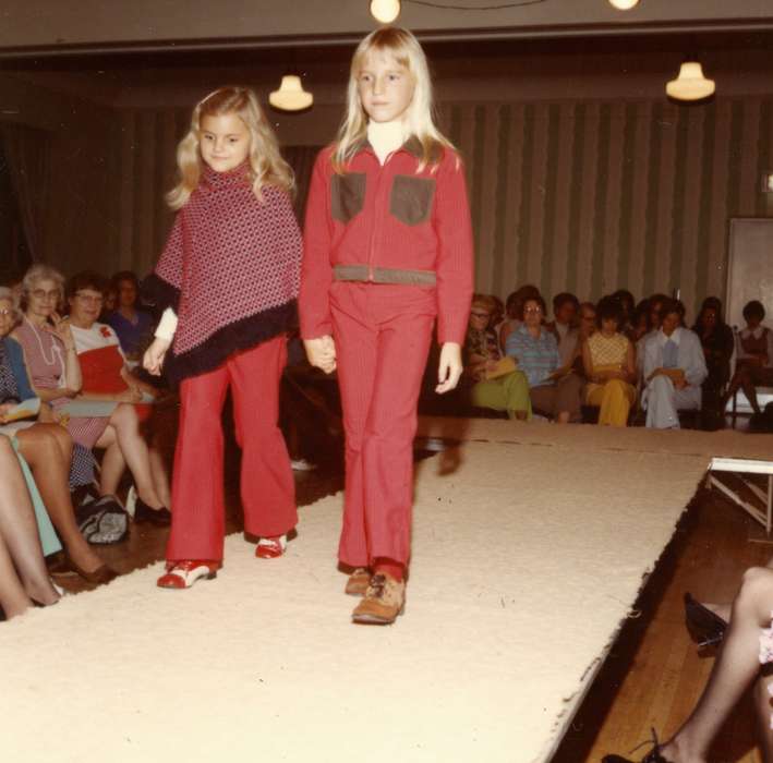history of Iowa, fashion show, Iowa History, Entertainment, Businesses and Factories, fashion, runway, Cedar Rapids, IA, Iowa, Karns, Mike, Children, model, Labor and Occupations