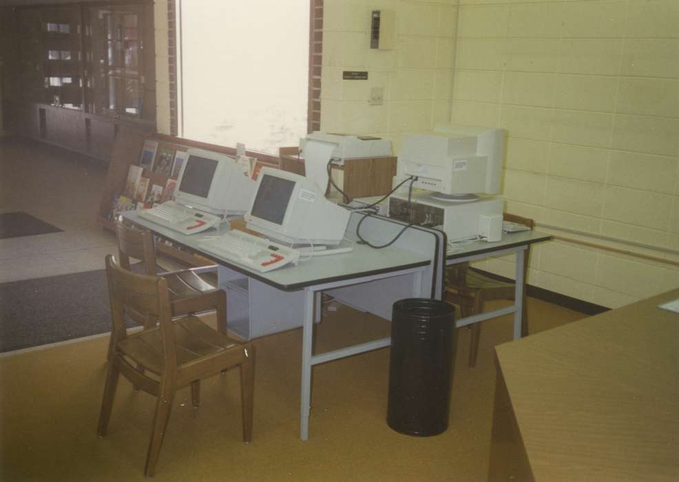 Waverly Public Library, history of Iowa, desks, Iowa History, printer, Iowa, chairs, desktop computer, Leisure