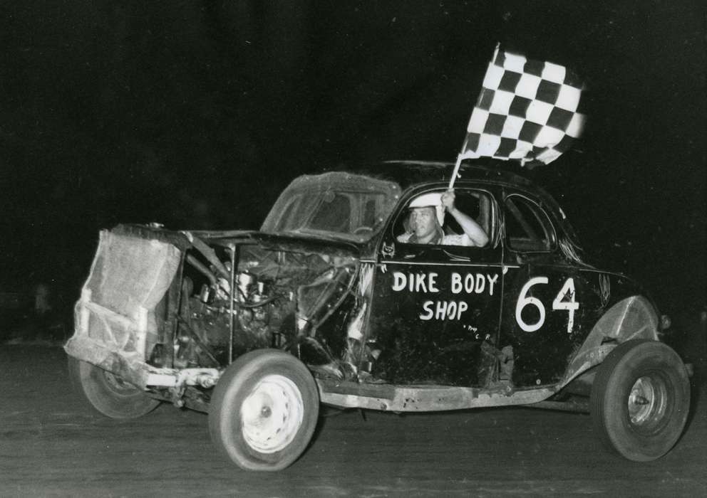 tunis speedway, racecar, history of Iowa, Iowa History, Entertainment, racecar driver, Motorized Vehicles, Volgarino, Jim, car, speedway, Iowa, Waterloo, IA