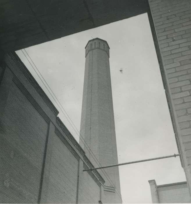 Iowa History, Waverly Public Library, sugar factory, Iowa, history of Iowa, smokestack, Businesses and Factories, Waverly, IA