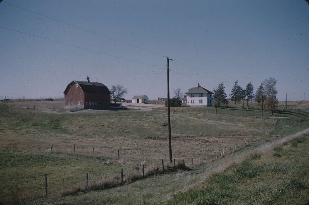 utility pole, history of Iowa, Farms, Barns, Iowa, farm house, field, Sack, Renata, fence, NE, IA, Iowa History, Landscapes