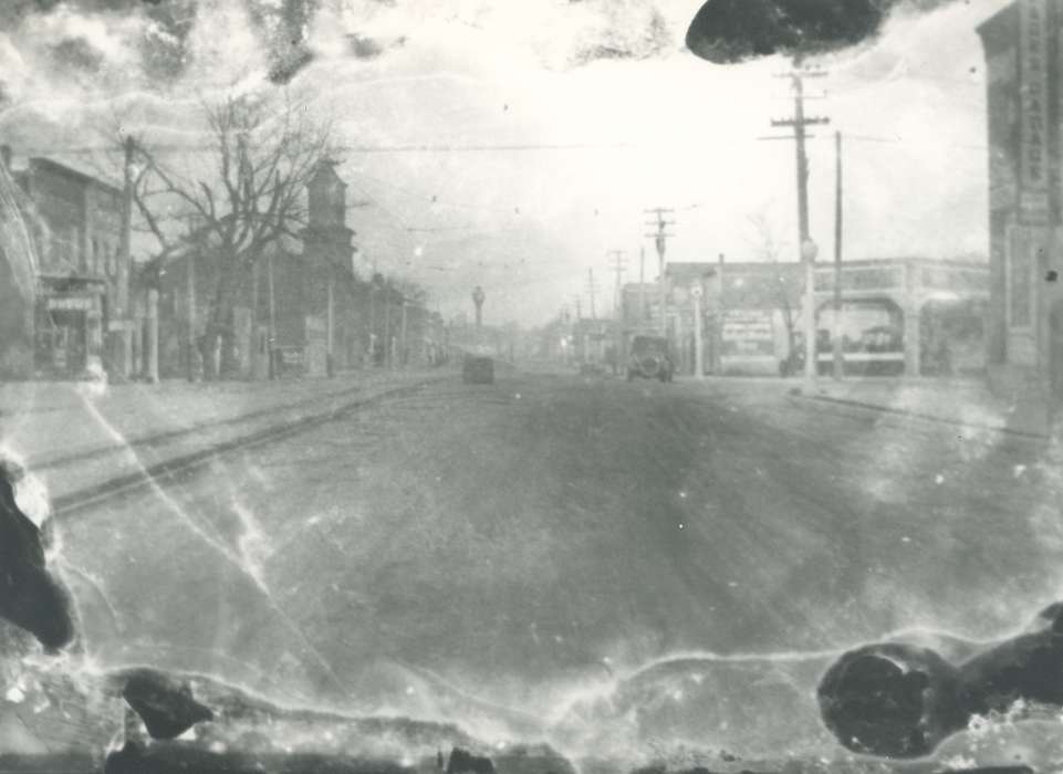 Waverly, IA, mainstreet, history of Iowa, glass, Main Streets & Town Squares, Iowa, Cities and Towns, Waverly Public Library, Businesses and Factories, Iowa History