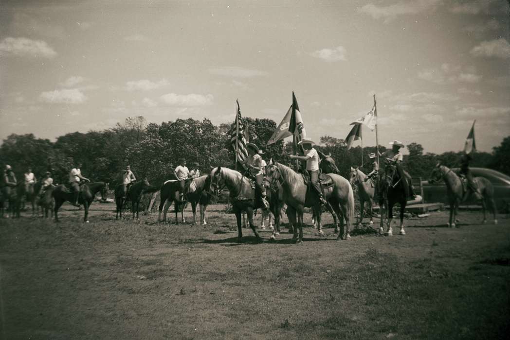 Animals, Iowa History, Iowa, horse, flag, Outdoor Recreation, DeGroot, Kathleen, history of Iowa, Clarksville, IA