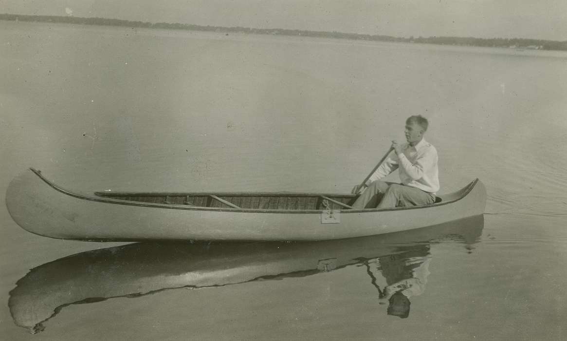 canoe, lake, Clear Lake, IA, history of Iowa, McMurray, Doug, boat, Iowa, Lakes, Rivers, and Streams, boy scouts, Iowa History, Outdoor Recreation