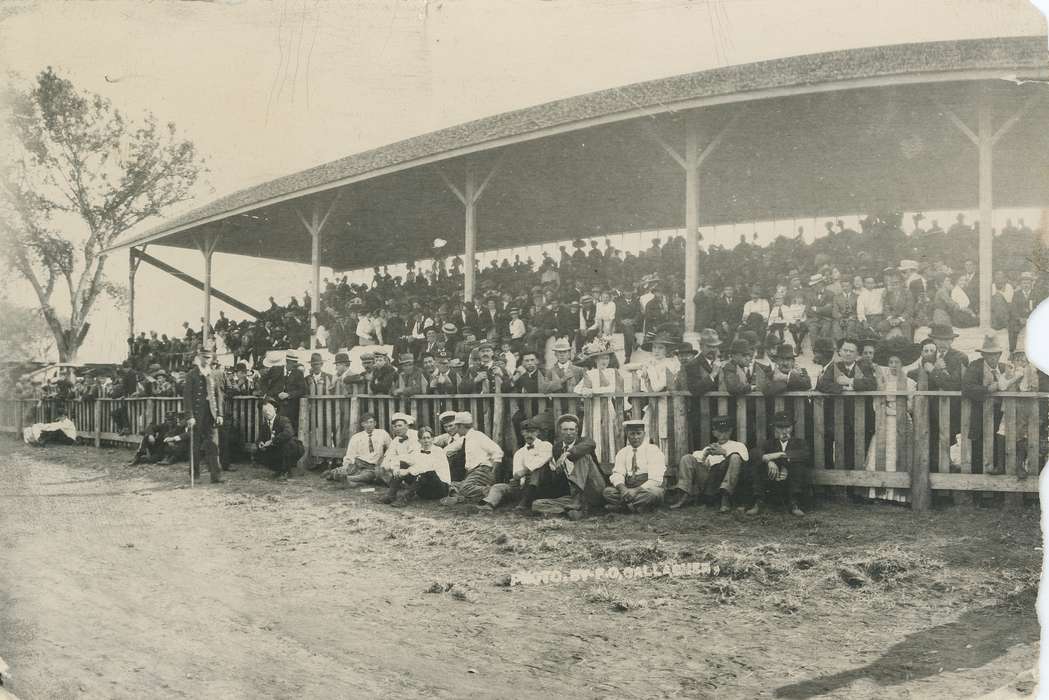 Children, grandstand, hat, Entertainment, fair, bow tie, Waverly, IA, county fair, history of Iowa, dress, Iowa, Waverly Public Library, suit, tie, Iowa History, correct date needed, people, Fairs and Festivals