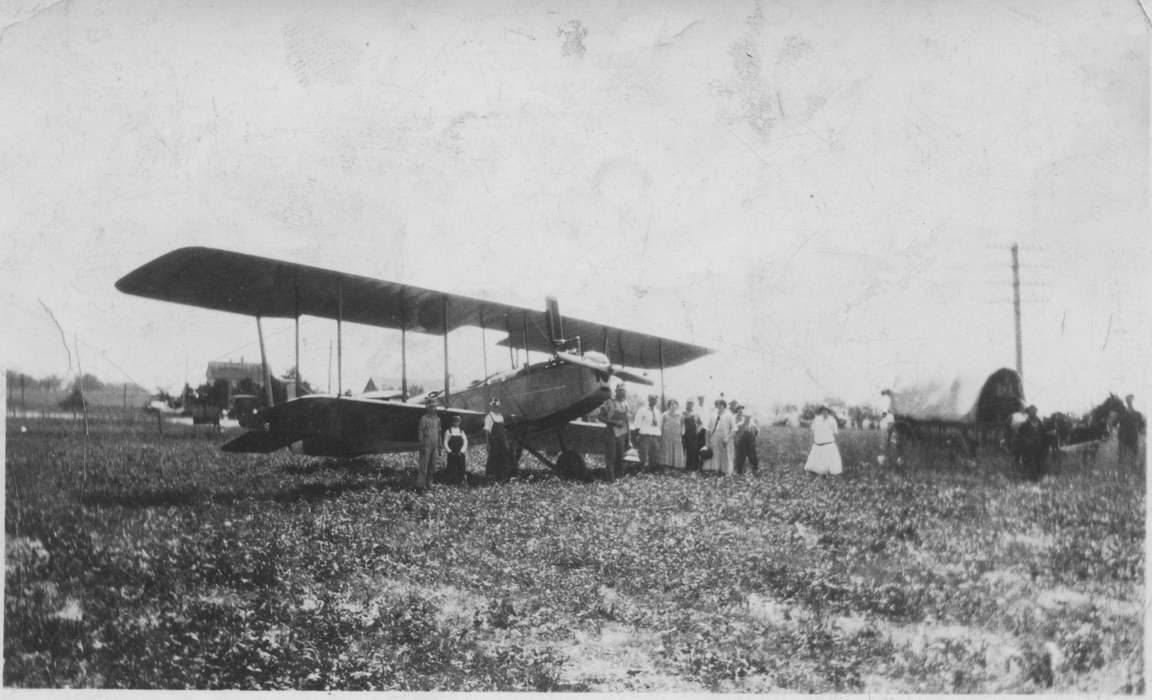 history of Iowa, plane, IA, Iowa History, Motorized Vehicles, airplane, Hill, John, Iowa