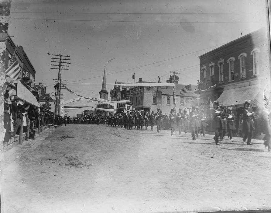 IA, Iowa, parade, Fairs and Festivals, Main Streets & Town Squares, Cities and Towns, Anamosa Library & Learning Center, history of Iowa, march, Iowa History