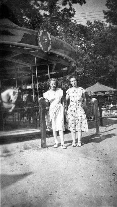 Portraits - Group, Hagg, Regina, history of Iowa, Iowa History, merry-go-round, arnolds park, Iowa, carousel, Leisure, Okoboji, IA