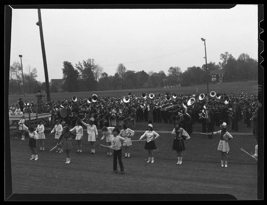 Storrs, CT, history of Iowa, Iowa, field, instrument, music, band, Iowa History, Archives & Special Collections, University of Connecticut Library