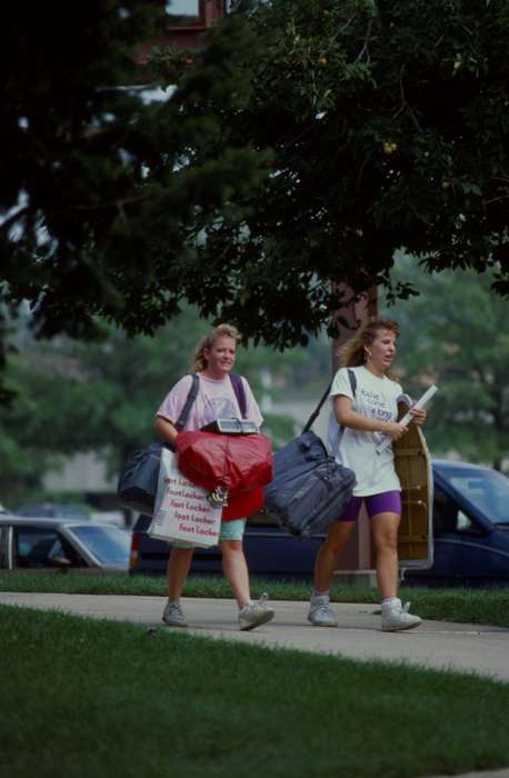 Iowa History, Iowa, Schools and Education, luggage, university of northern iowa, uni, UNI Special Collections & University Archives, sidewalk, Cedar Falls, IA, history of Iowa