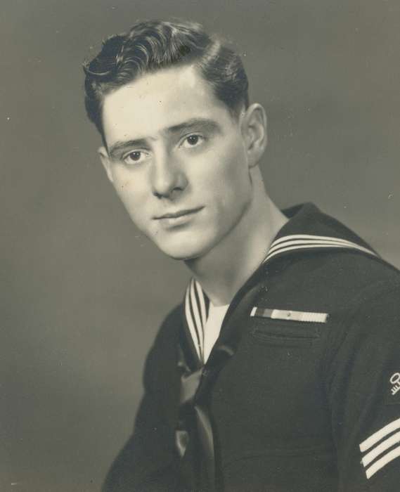 Military and Veterans, neckerchief, history of Iowa, uniform, Iowa History, hair, sailor, Spilman, Jessie Cudworth, Iowa, eyes, USA, Portraits - Individual