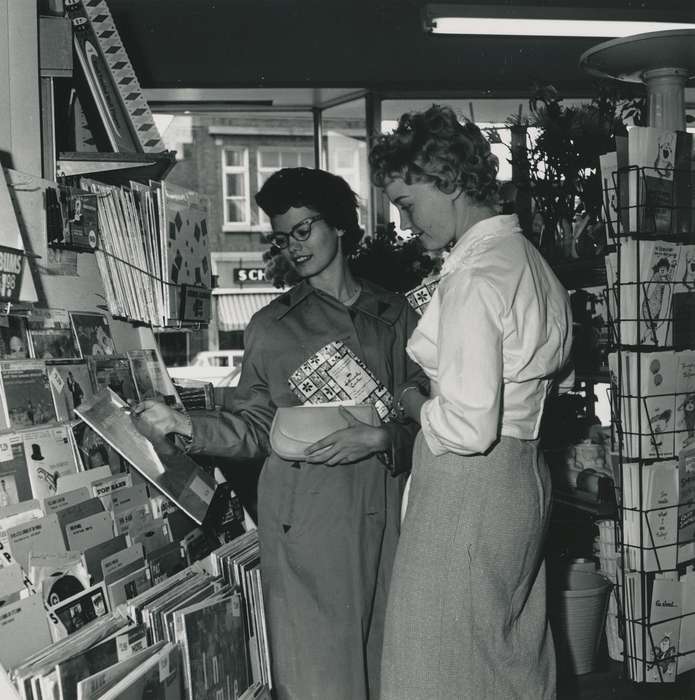 history of Iowa, Businesses and Factories, Waverly, IA, Waverly Public Library, books, Iowa, store, cards, women, Iowa History, vinyl