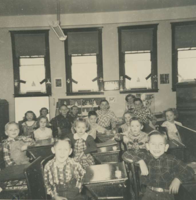 classroom, Maharry, Jeanne, Iowa History, Children, Iowa, history of Iowa, Portraits - Group, Schools and Education, Taylor County, IA