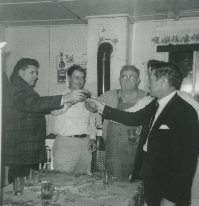 cheers, Hazel Green, WI, Iowa History, Holidays, Iowa, christmas, history of Iowa, Davis-Orwoll, Shirley, kitchen, Homes, alcohol, Food and Meals, shots