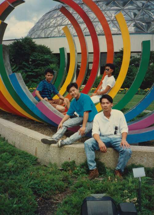 Portraits - Group, botanical garden, Iowa History, Iowa, Pounsavan, Aaron, Des Moines, IA, rainbow, Leisure, history of Iowa, People of Color