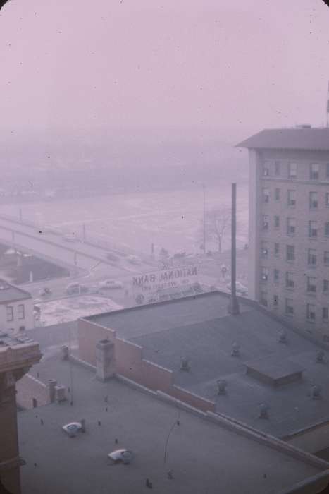 frozen, national bank of waterloo, history of Iowa, Sack, Renata, Iowa History, Winter, Lakes, Rivers, and Streams, cedar river, Iowa, Cities and Towns, Waterloo, IA, hotel president